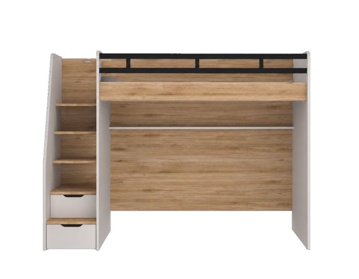 Hanah Home Litera con 2 Cajones en Crema y Roble Hanah Home Litera con 2 Cajones en Crema y Roble
